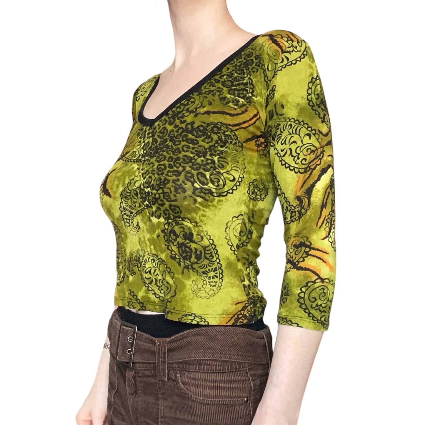 Vintage 90s Fairy Grunge Paisley Blouse