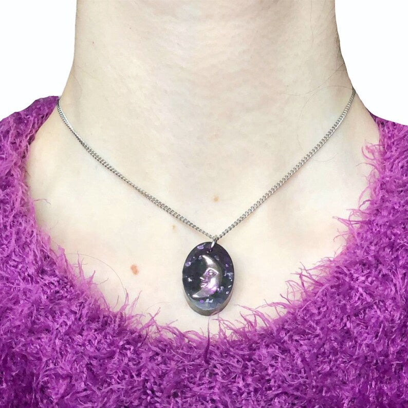 Whimsigoth Fairy Moon Necklace - Louisenkind