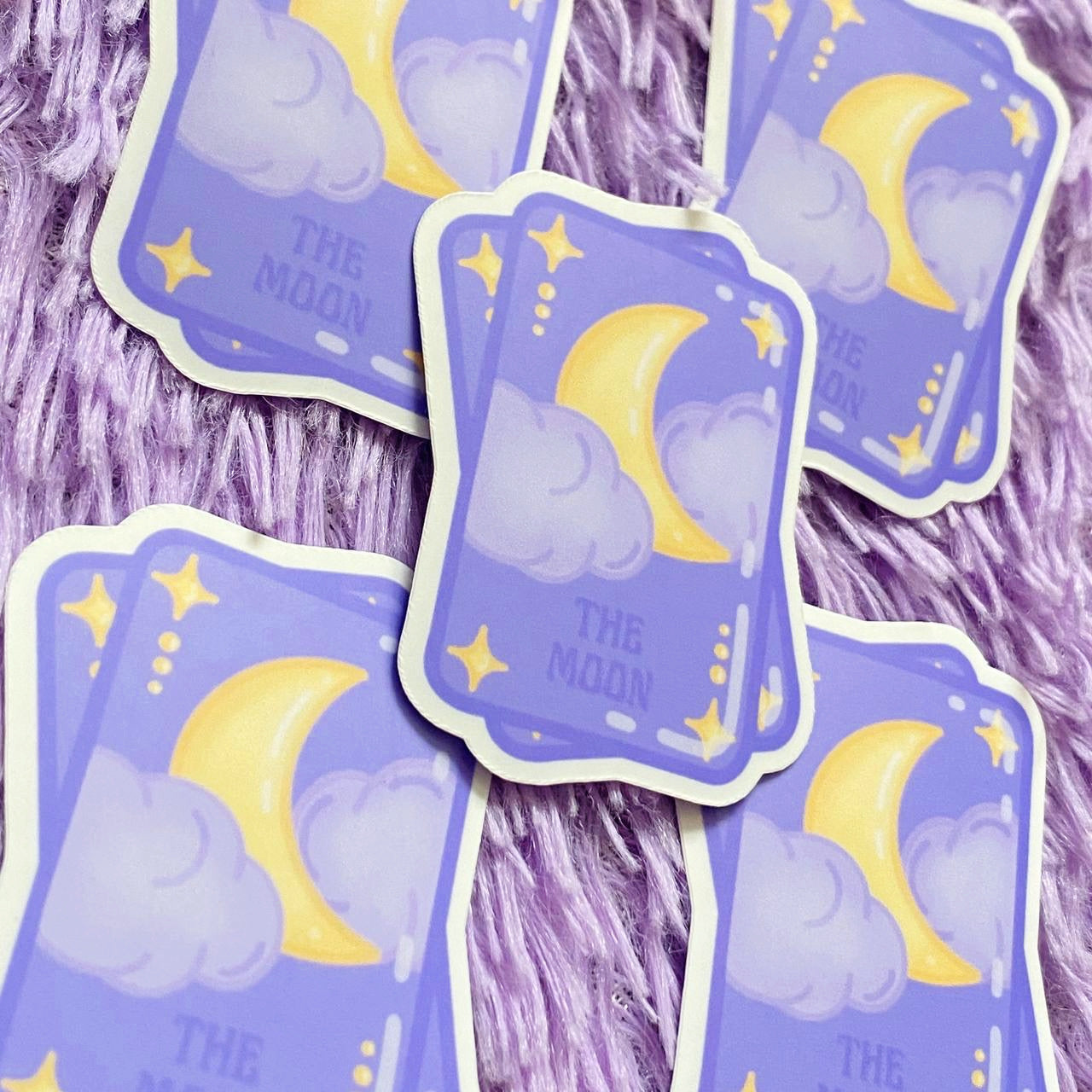 Aesthetic Tarot Moon Sticker | Cute Pastel Kawaii Stickers | Laptop Decals