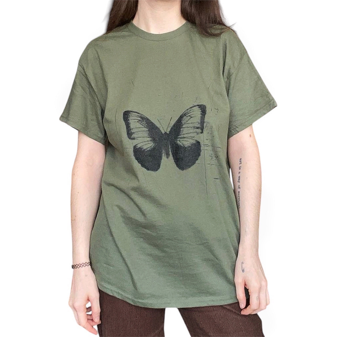 Louisenkind Fairy Grunge Butterfly Print T-Shirt - Louisenkind