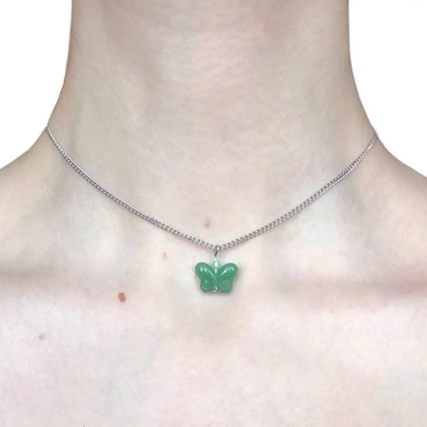 Aventurine Butterfly Fairycore Necklace - Louisenkind