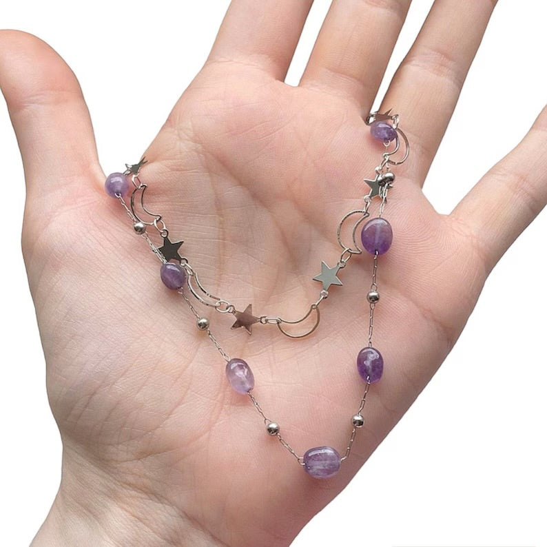 Whimsigoth Amethyst Necklace - Louisenkind
