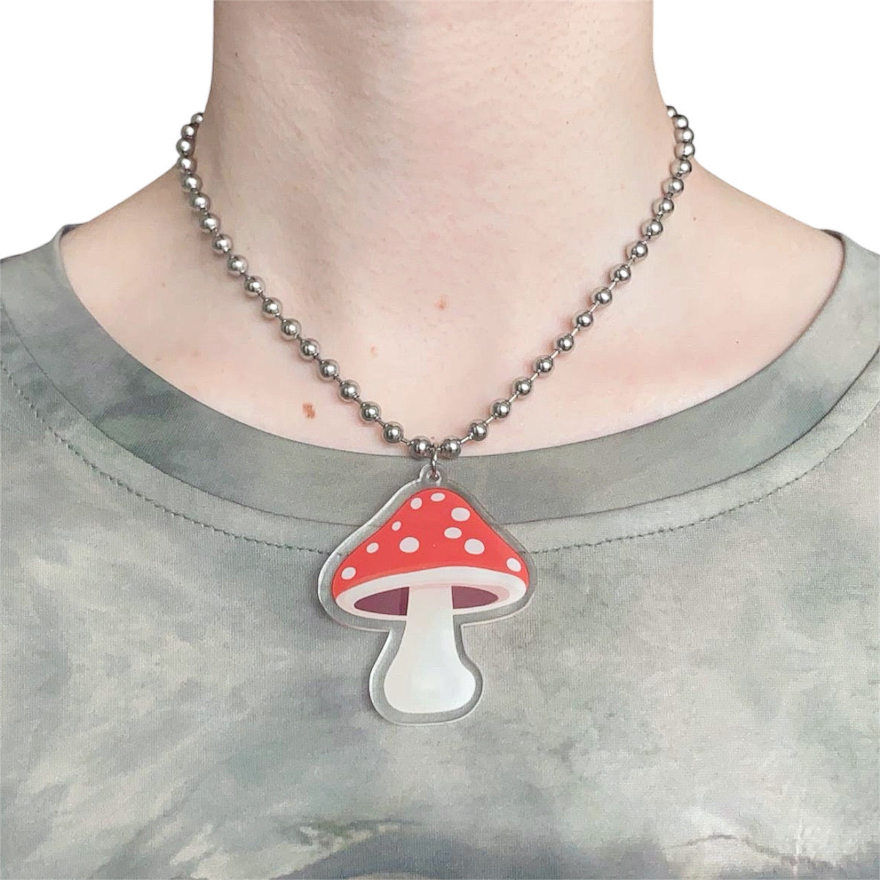 Fairycore Mushroom Kawaii Acrylic Necklace