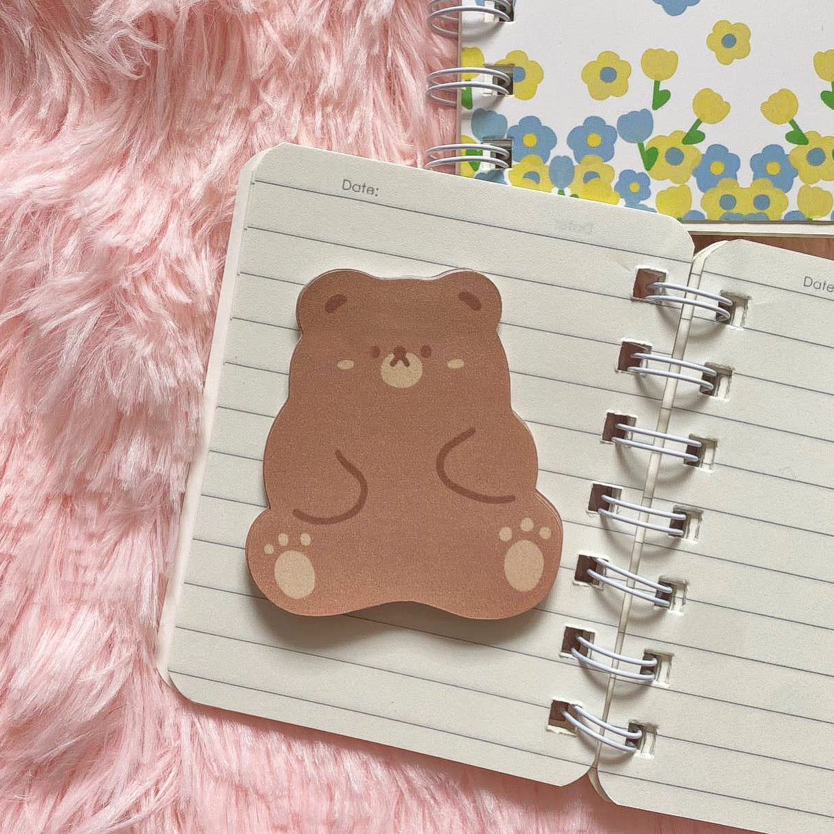 Kawaii Teddy Sticky Notes | Cute Stationery | Teddy Bear Notepad | 15 Sticky Sheets