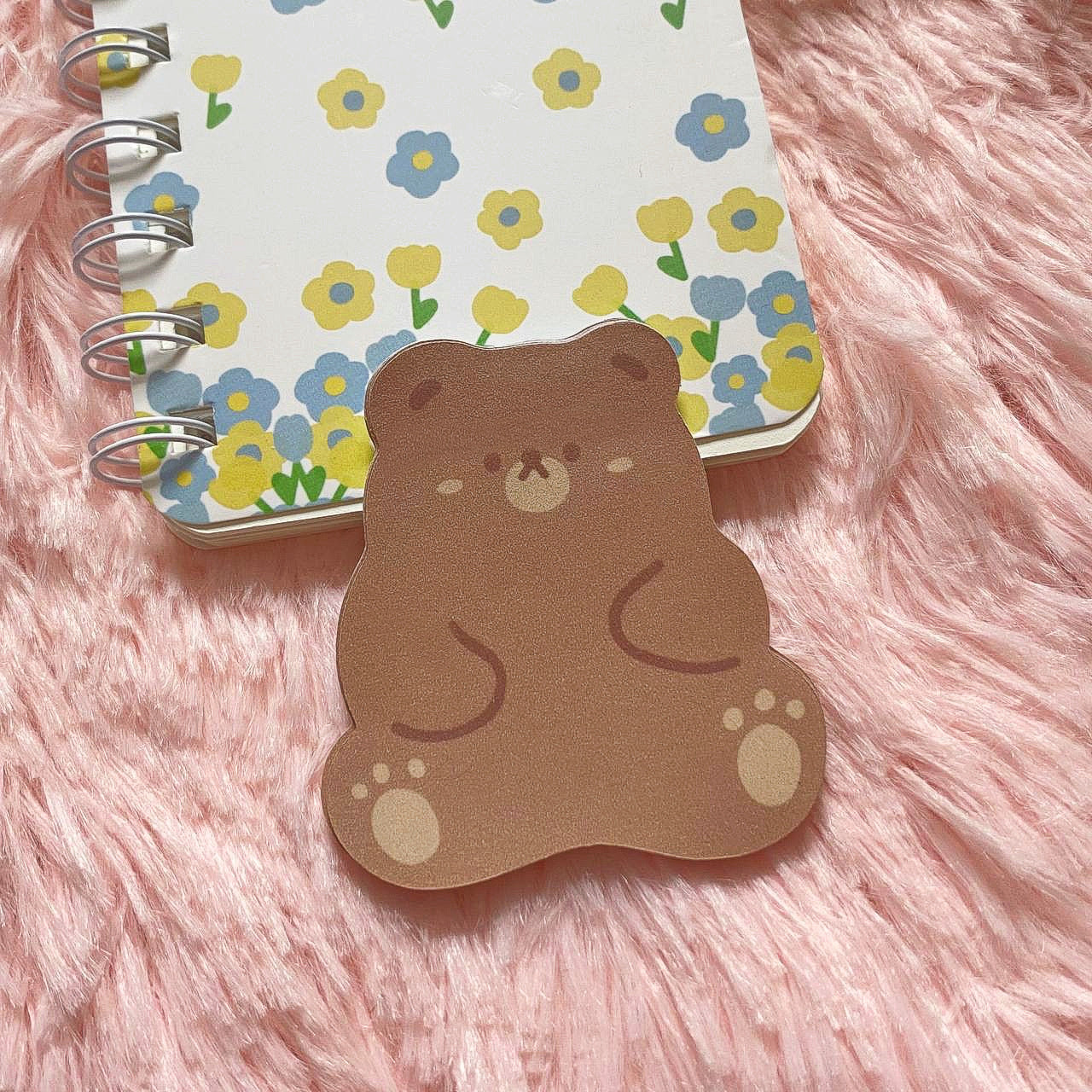 Kawaii Teddy Sticky Notes | Cute Stationery | Teddy Bear Notepad | 15 Sticky Sheets