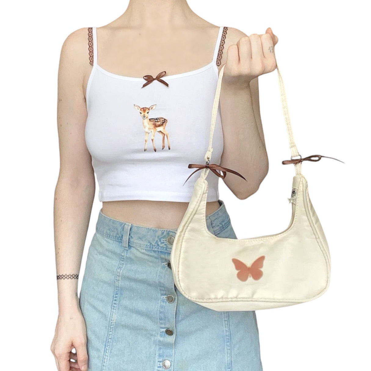 Y2K Coquette Butterfly Mini Shoulder Bag