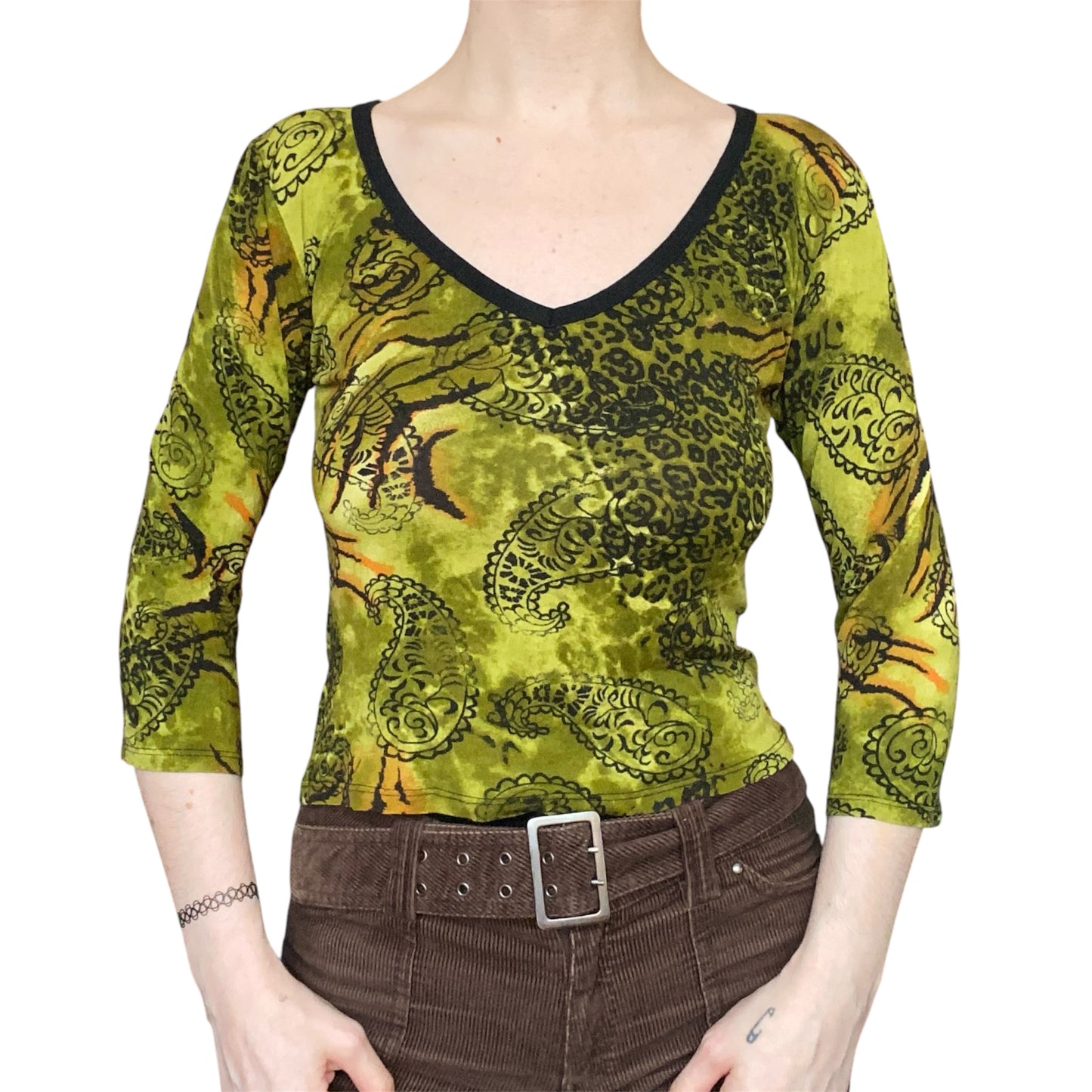 Vintage 90s Fairy Grunge Paisley Blouse