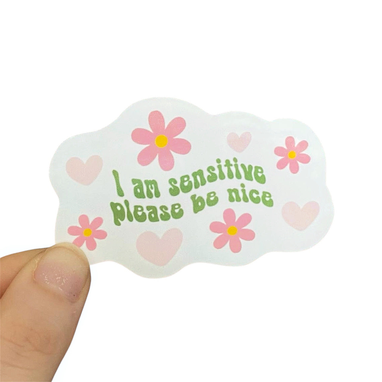 Y2K I am Sensitive Floral Vinyl Sticker