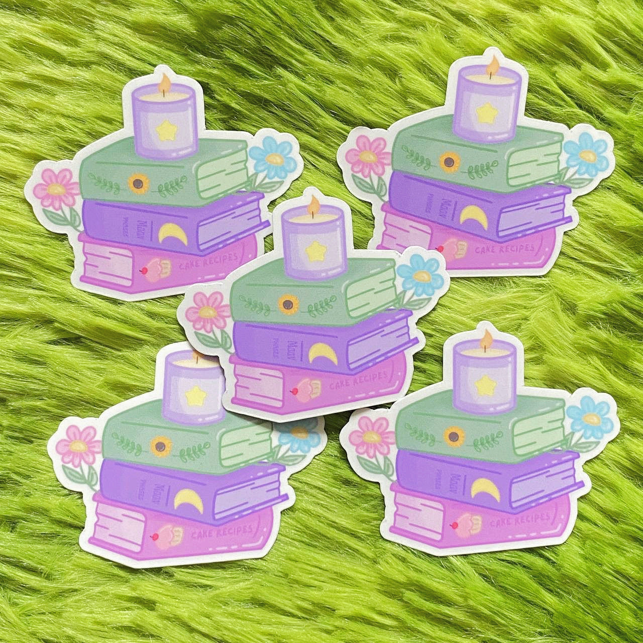 Stack Of Books Pastel Sticker | Cute Kindle Decals | Bookish Stationery | Book Lover Gifts