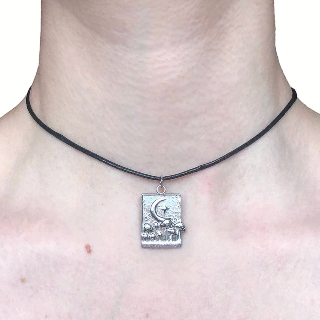 Whimsigoth Fairy Mushroom Moon Necklace - Louisenkind