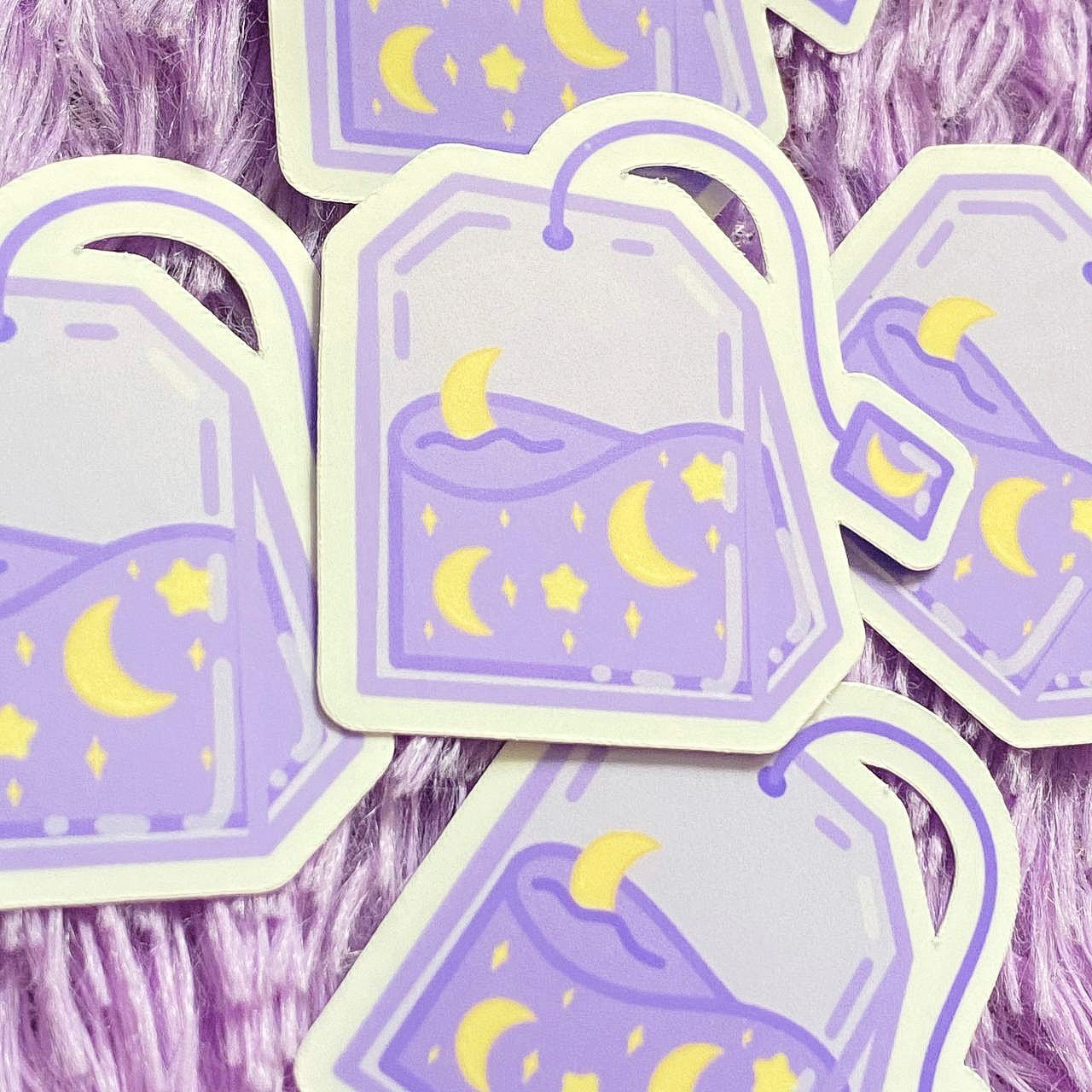 Aesthetic Pastel Tea Bag Galaxy Sticker | Cute Kawaii Stickers | Waterproof Matte Vinyl Sticker