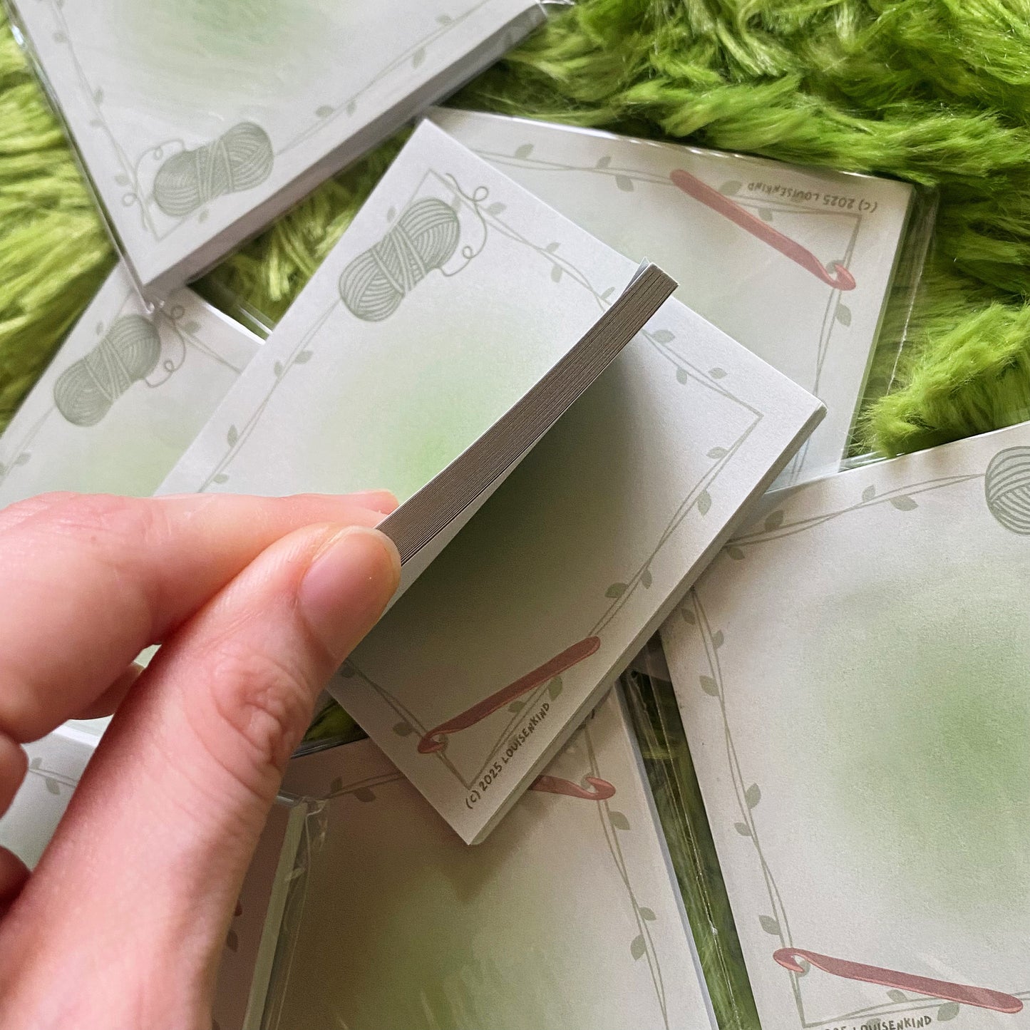 Crochet Shopping List Sticky Notes | Adhesive Memo Pad