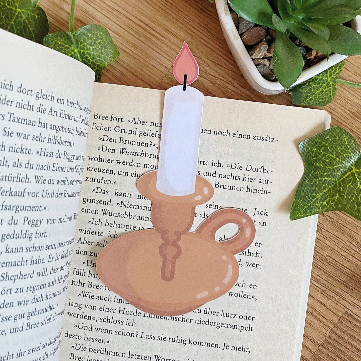 Cozy Candlelight Bookmark | Cottage Life Stationery | Book Lover Gifts | Reading Accessories