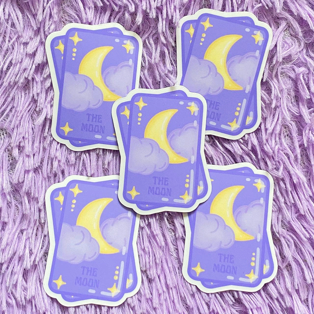 Aesthetic Tarot Moon Sticker | Cute Pastel Kawaii Stickers | Laptop Decals