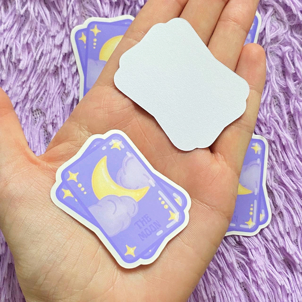 Aesthetic Tarot Moon Sticker | Cute Pastel Kawaii Stickers | Laptop Decals