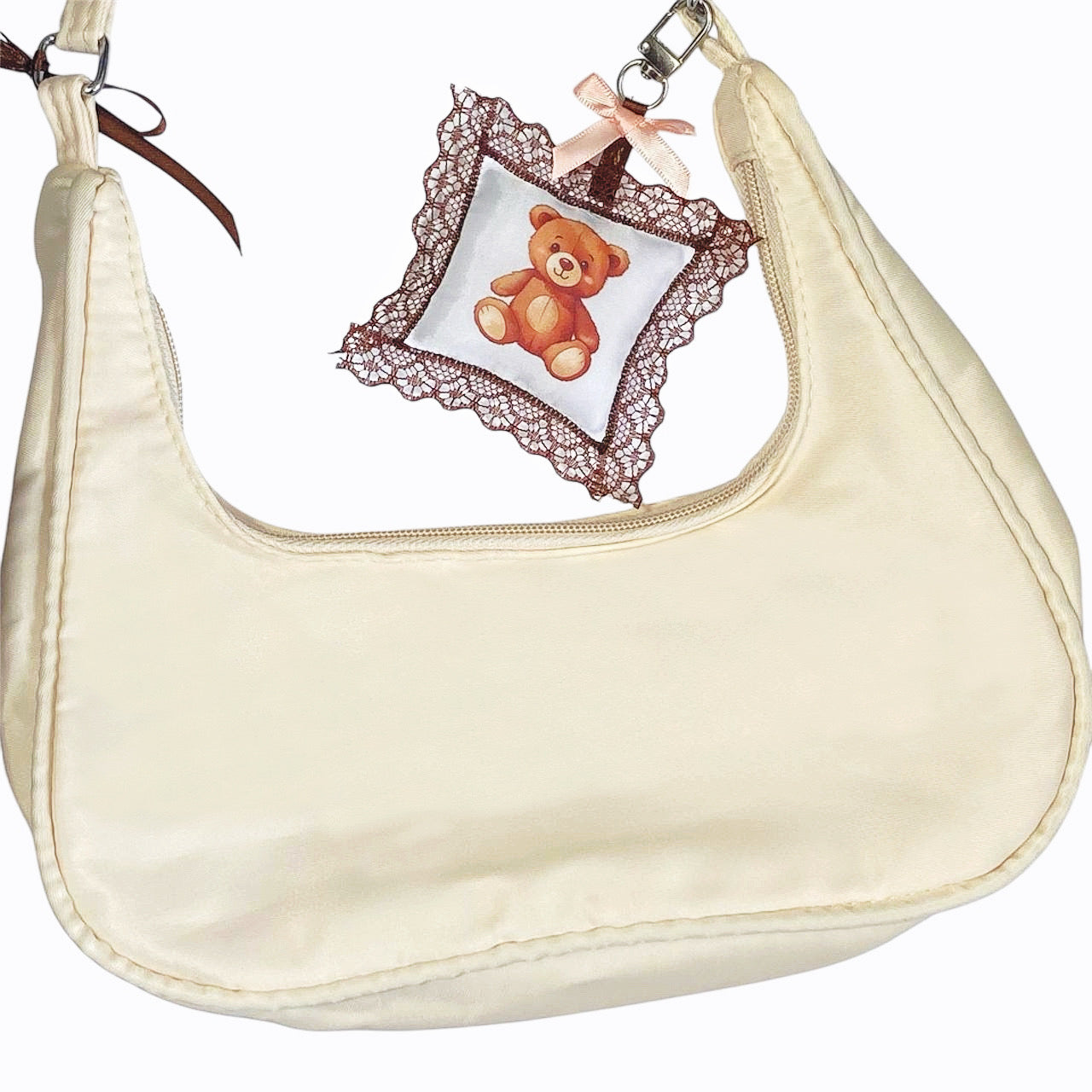 Soft Coquette Teddy Bear Bag Charm
