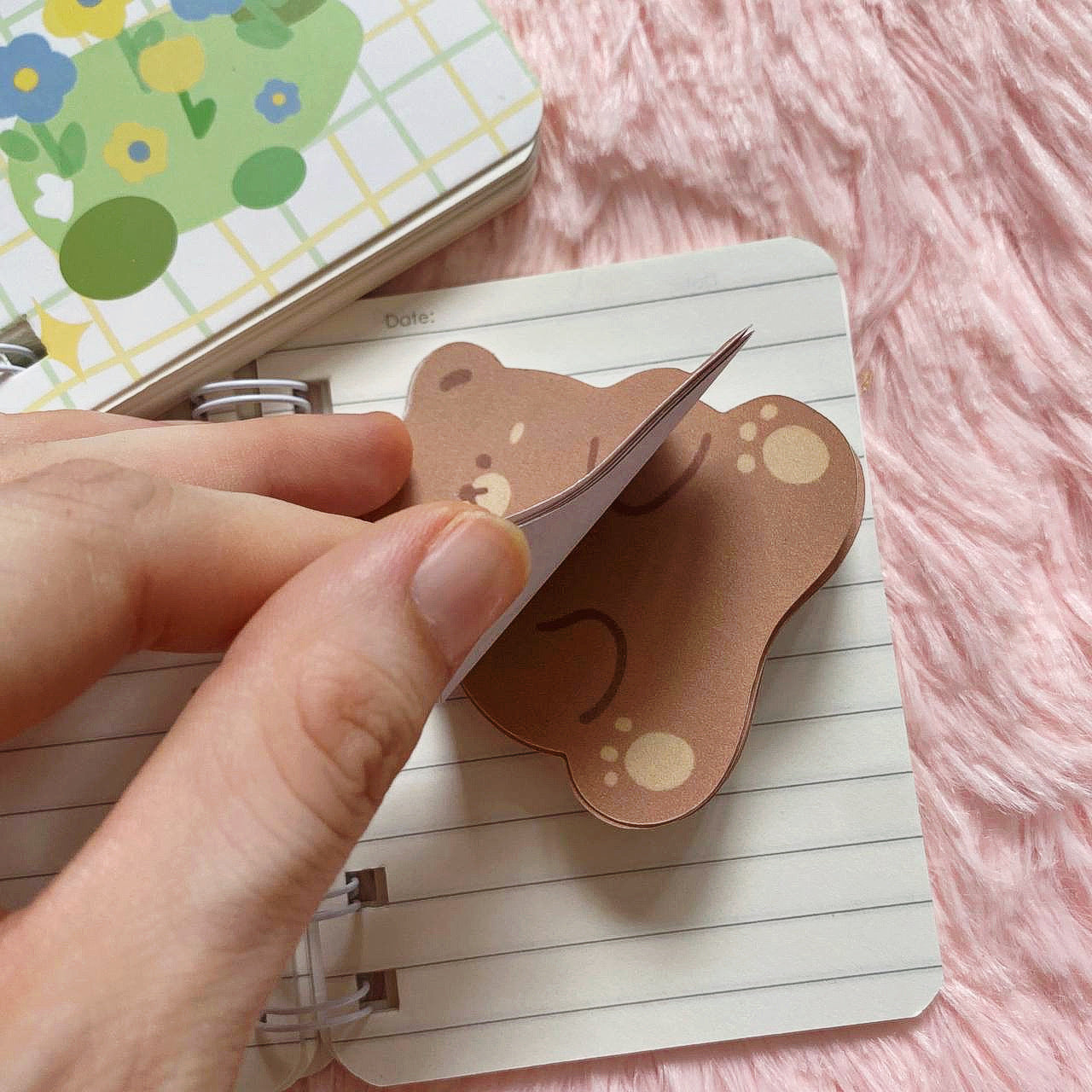 Kawaii Teddy Sticky Notes | Cute Stationery | Teddy Bear Notepad | 15 Sticky Sheets
