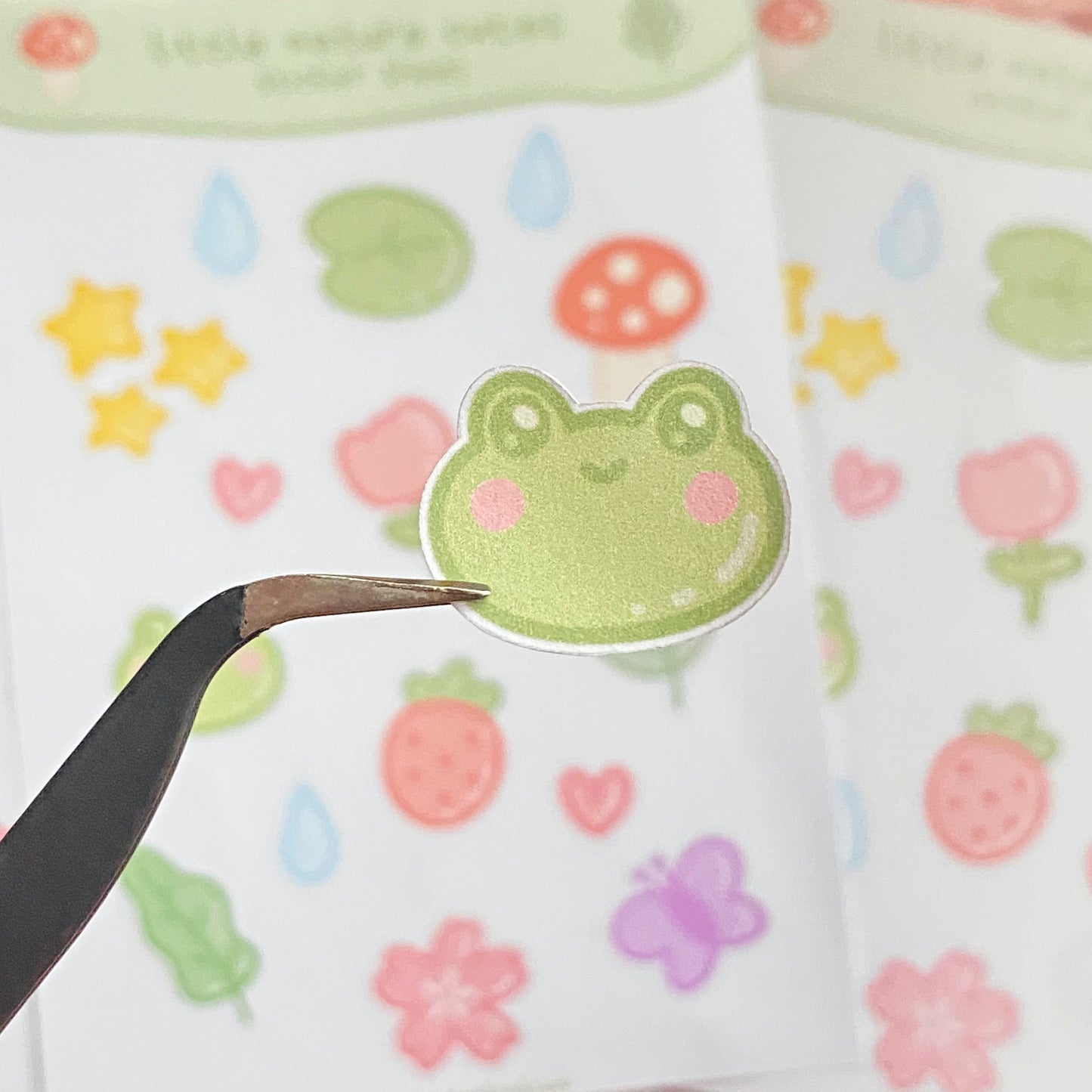 Frog Kawaii Planner Stickers | Scrapbook Journal Stickers | A6 Sticker Sheet | Cute Kawaii Stickers