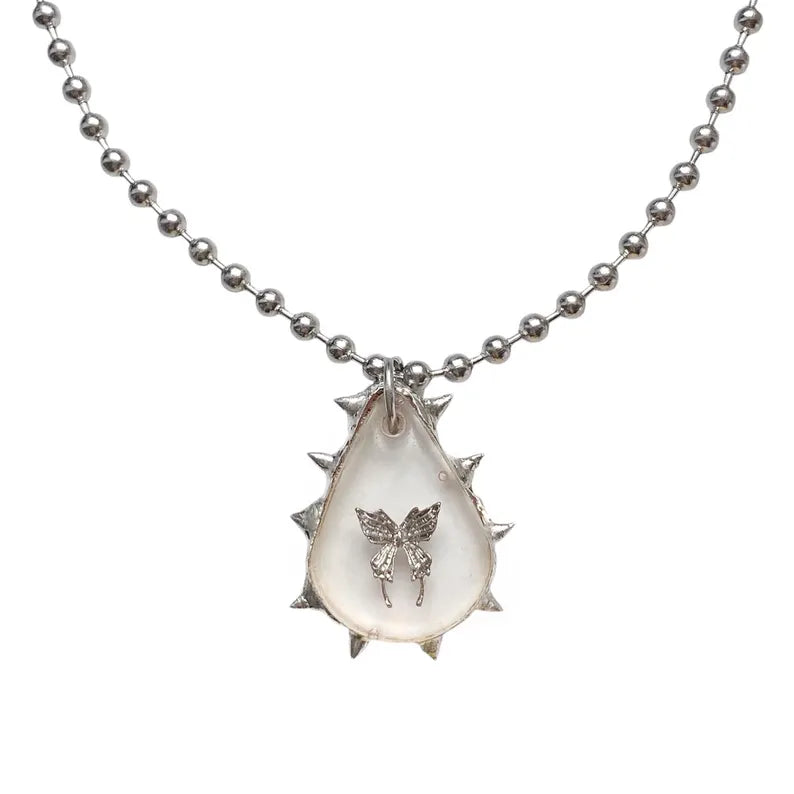 Louisenkind Butterfly Punk Spike Necklace - Louisenkind