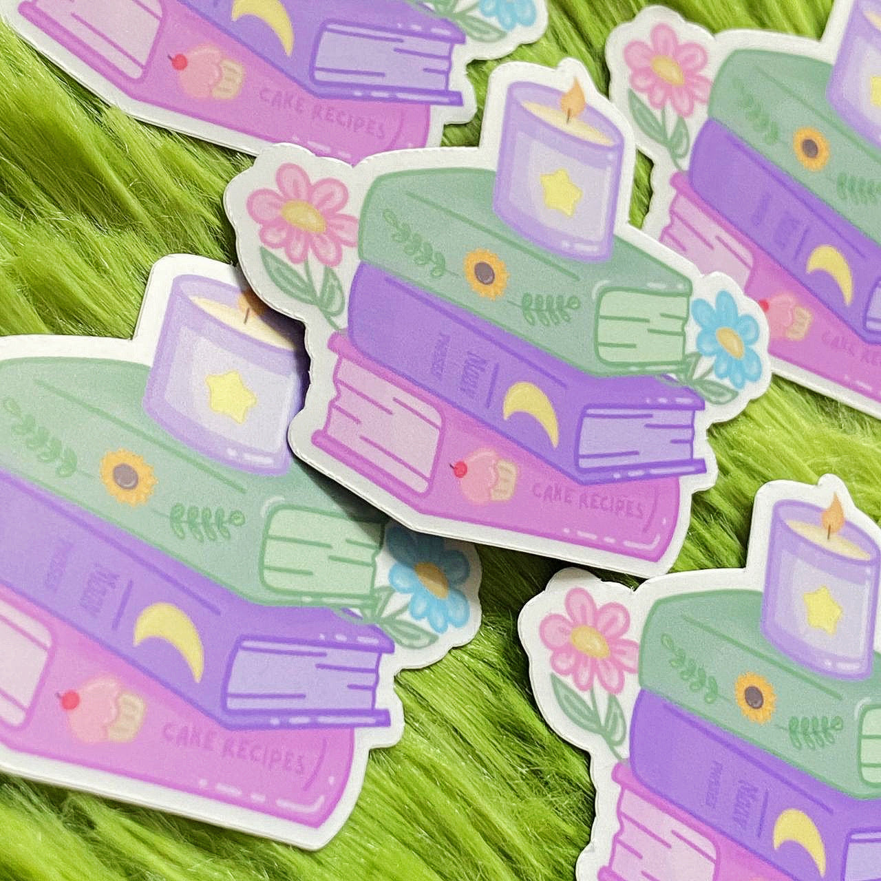 Stack Of Books Pastel Sticker | Cute Kindle Decals | Bookish Stationery | Book Lover Gifts