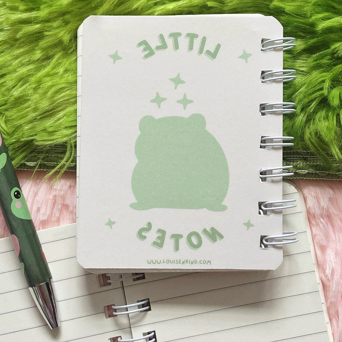 Kawaii Coffee Frog Notebook | Mini Pocket Notebook | Frog Journal Notebook