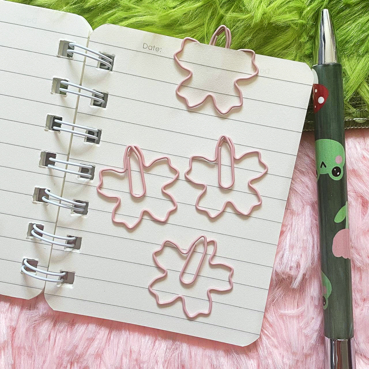 Pink Sakura Paper Clips | Kawaii Stationery | Cherry Blossom Paper Clips | Stationery Gifts