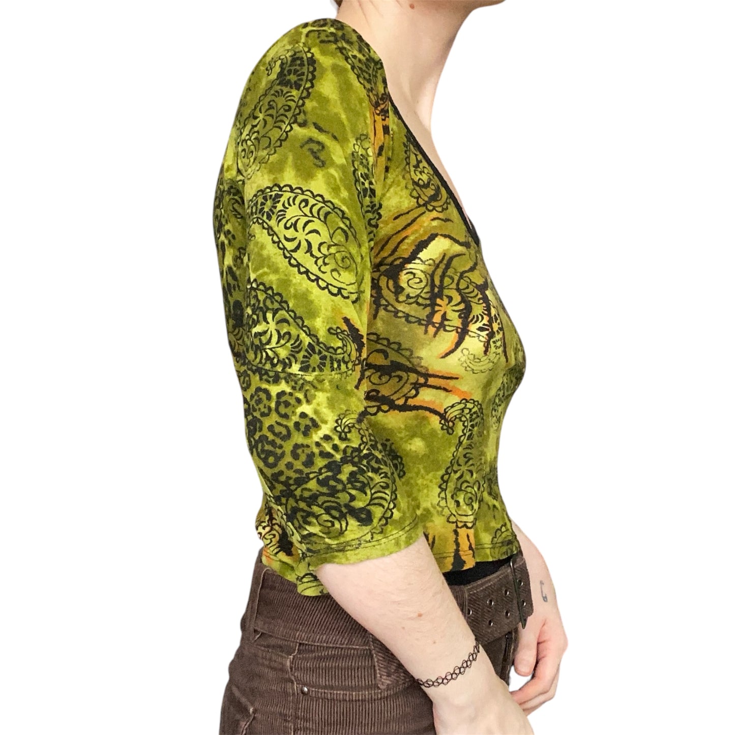 Vintage 90s Fairy Grunge Paisley Blouse