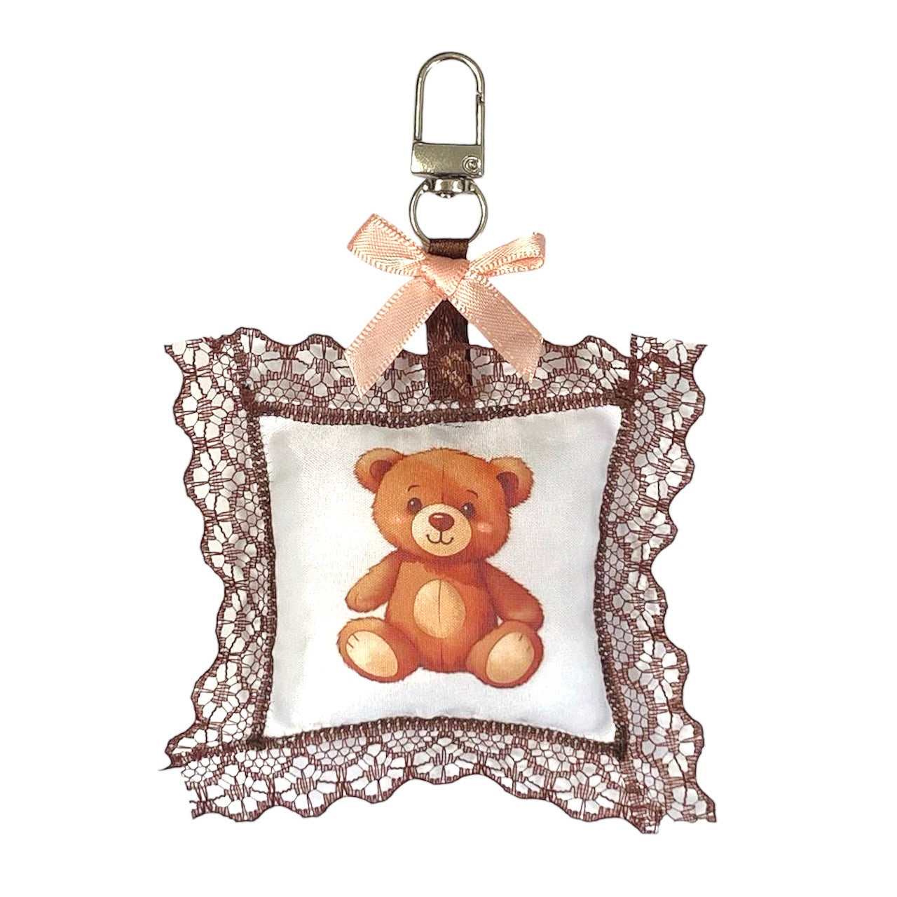 Soft Coquette Teddy Bear Bag Charm