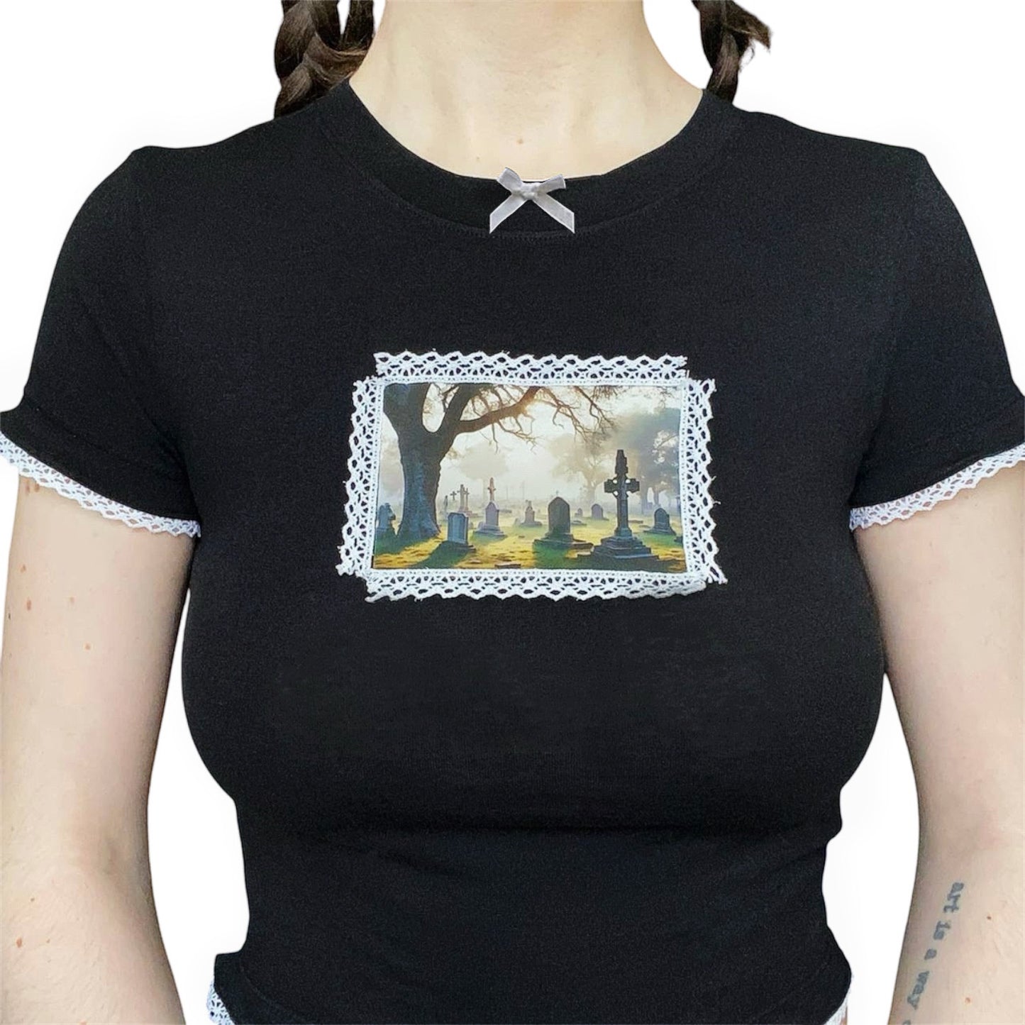 Sweet Graveyard Coquette Baby Tee