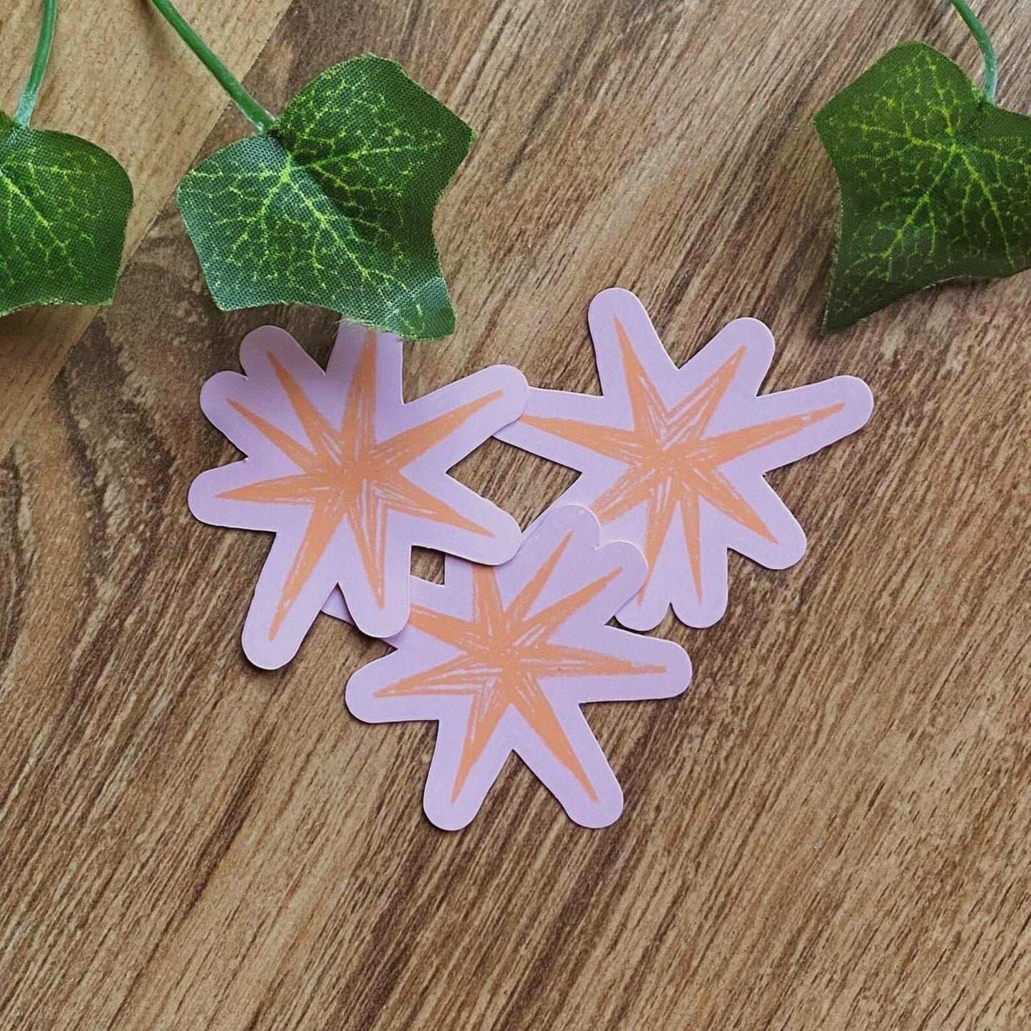 Doodle Star Vinyl Sticker, Whimsical Celestial Decal, Vintage Inspired Stickers
