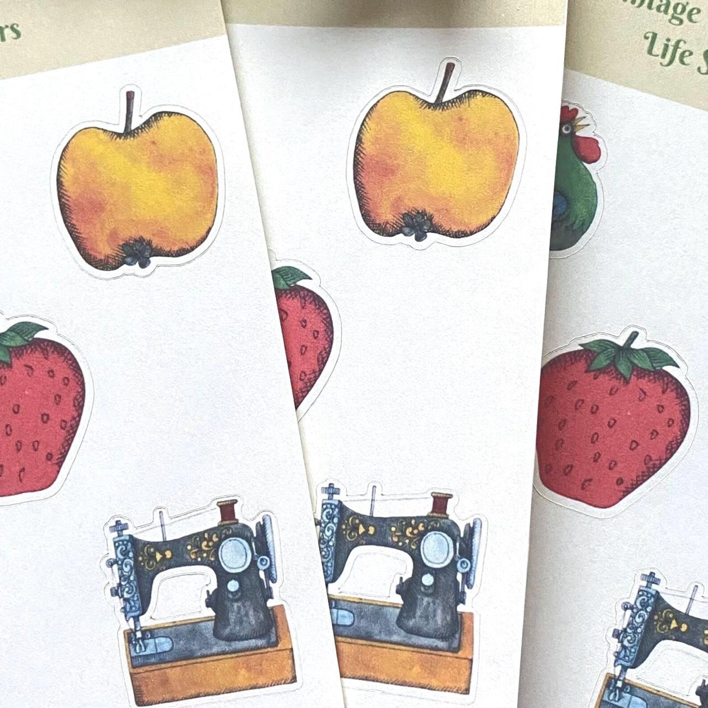 1969 Cottage Life Vintage Sticker Sheet, Aesthetic Scrapbook Decals, Vintage Art Planner Sticker Sheet