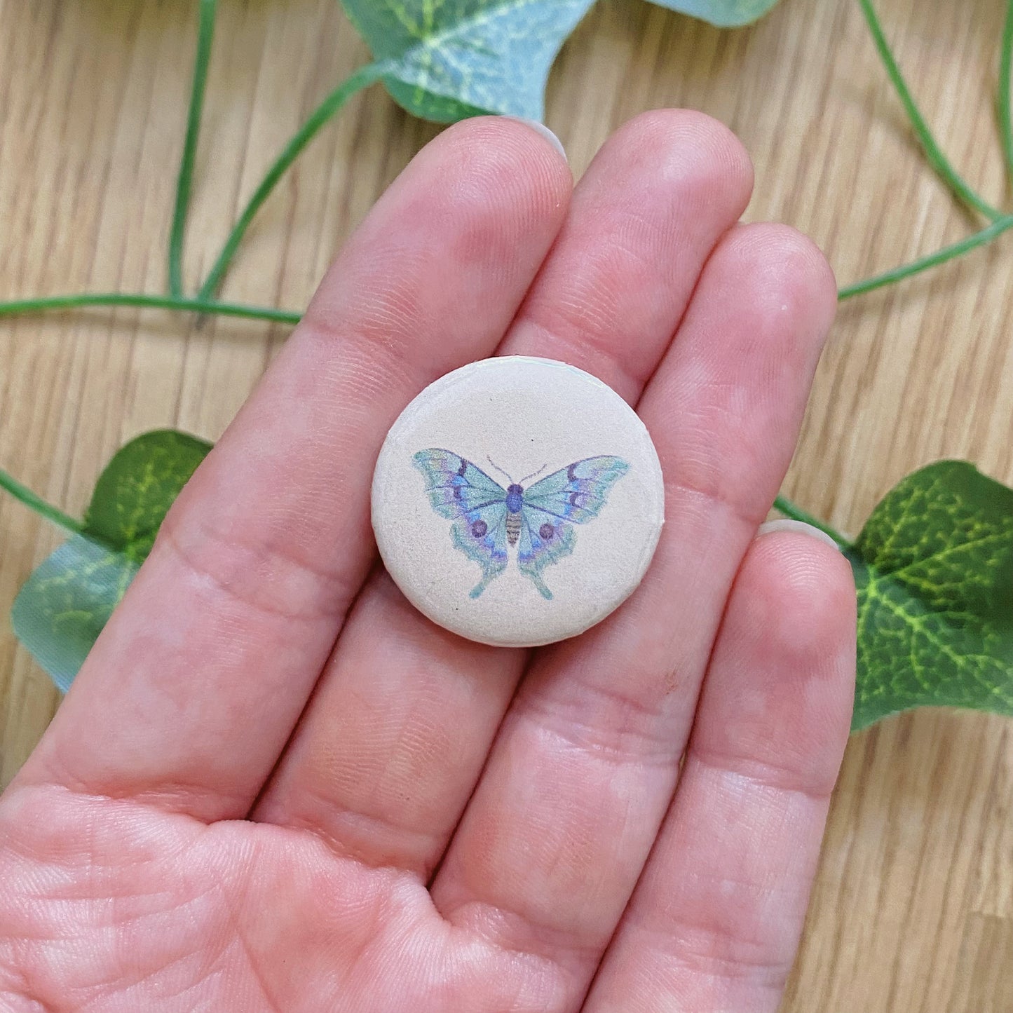 Vintage Luna Moth Button Pin | 25 mm 1” Pinback Buttons | Insect Lapel Pins