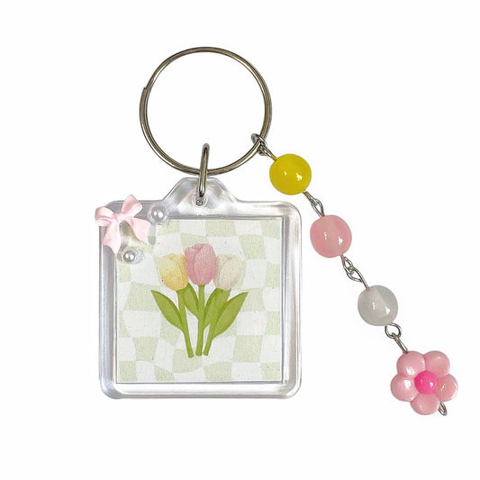 Kawaii Tulip Bouquet Fairycore Keychain