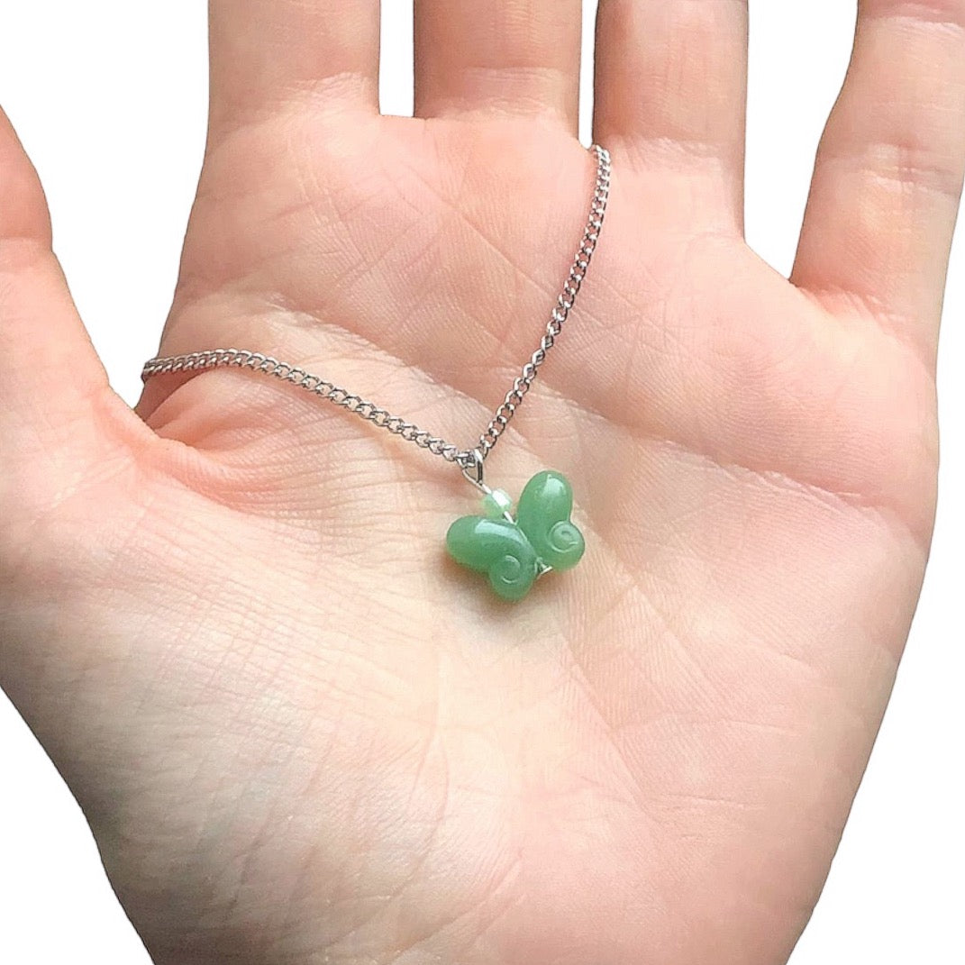 Aventurine Butterfly Fairycore Necklace