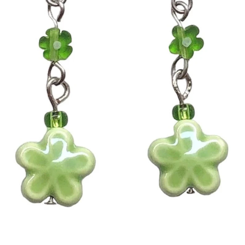 Whimsical Flower Power Dangle Earrings