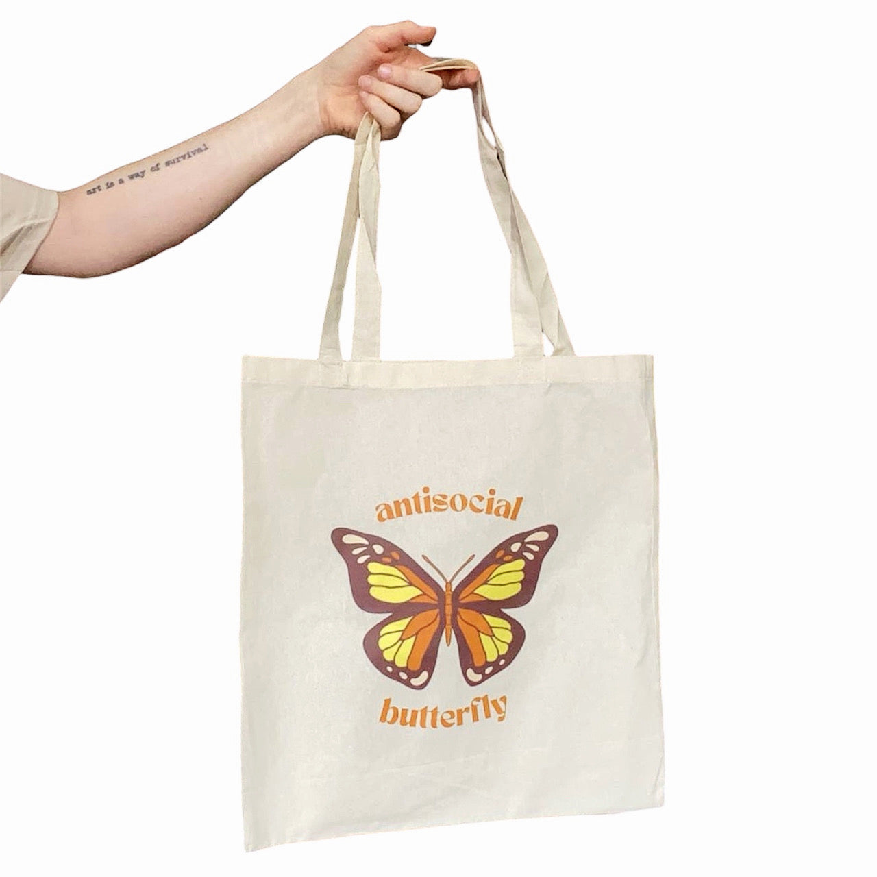 Original LK Antisocial Butterfly Tote Bag - Louisenkind