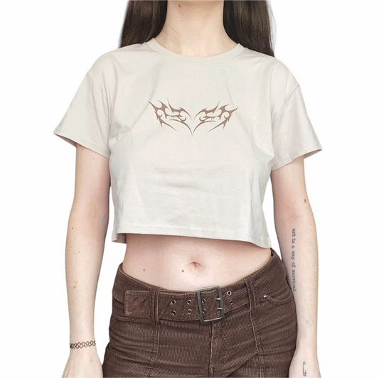 Louisenkind Y2K Tribal Print Crop Top