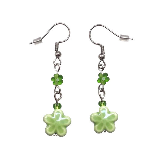 Whimsical Flower Power Dangle Earrings
