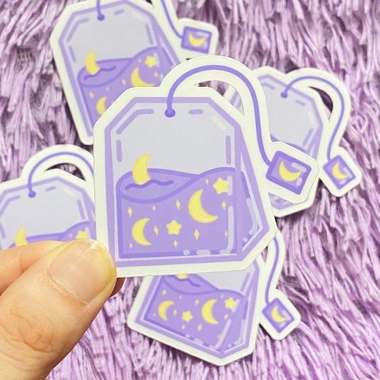 Aesthetic Pastel Tea Bag Galaxy Sticker | Cute Kawaii Stickers | Waterproof Matte Vinyl Sticker