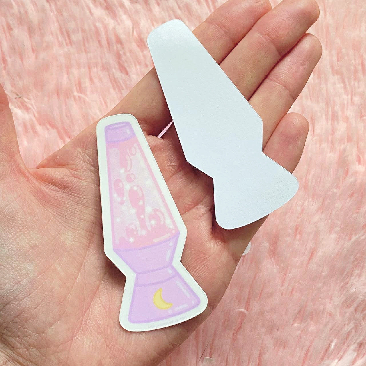 Aesthetic Lo-Fi Pastel Lava Lamp Moon Sticker | Cute Y2K Kawaii Stickers | Waterproof Matte Vinyl Stickers