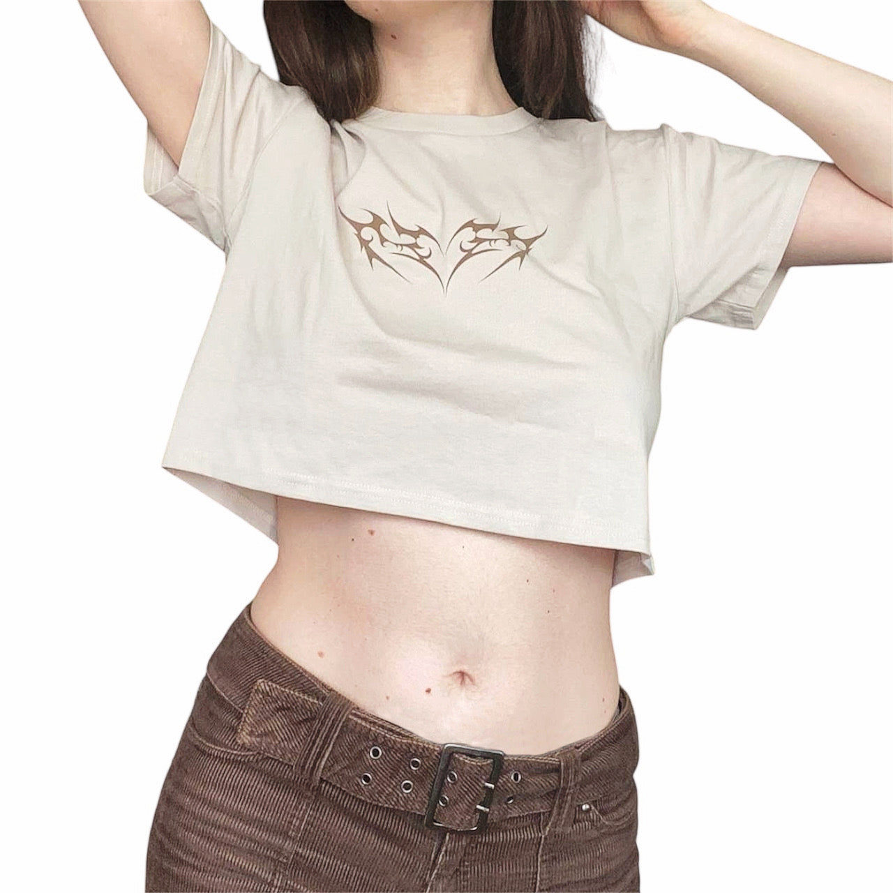 Louisenkind Y2K Tribal Print Crop Top