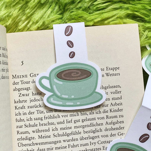 Magnetic Coffee Cup Bookmark | Cottagecore Bookmark | Book Lover Gifts | Reading Accessories