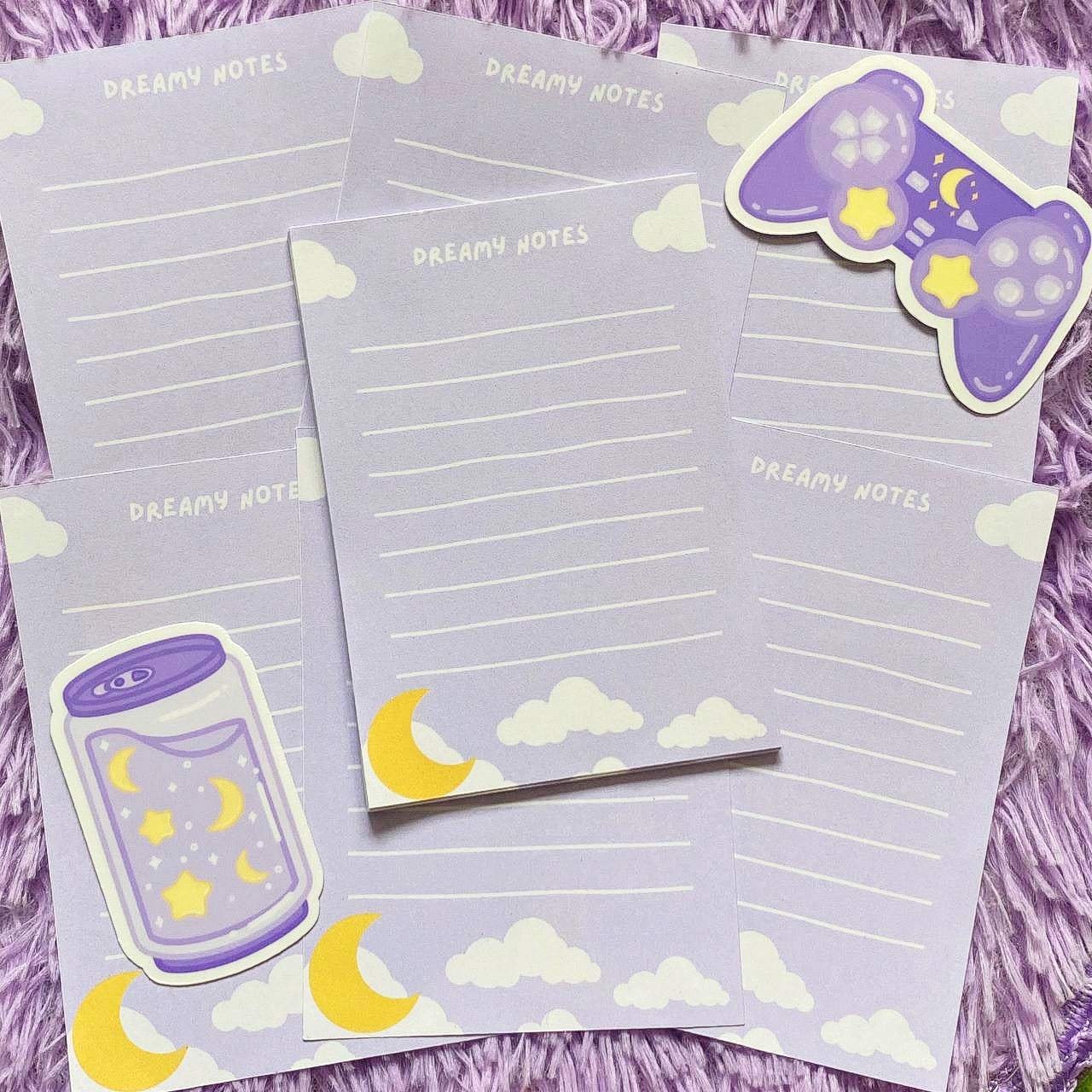 Dreamy Moon Pastel Kawaii Notepad | Stationery Gifts | Aesthetic Kawaii Memo Pad