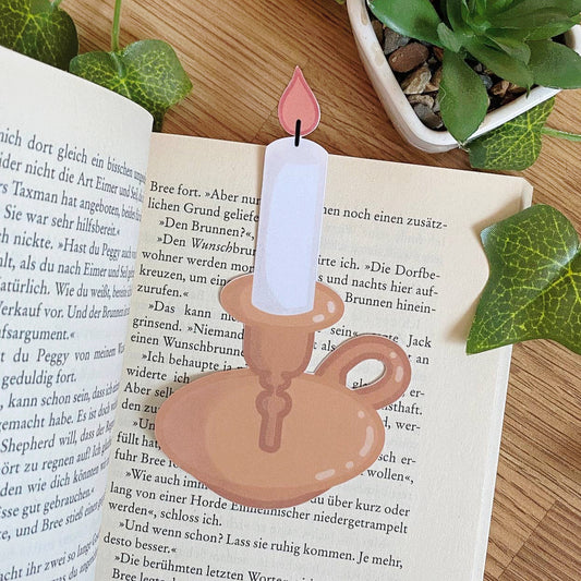 Cozy Candlelight Bookmark | Cottage Life Stationery | Book Lover Gifts | Reading Accessories