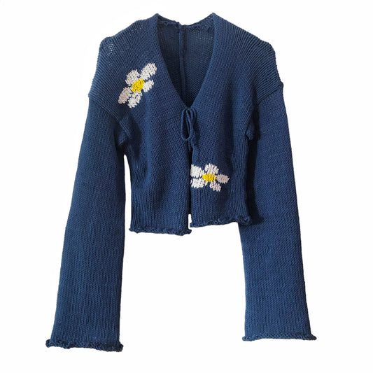 Vintage Inspired Daisy Knit Cardigan - Louisenkind