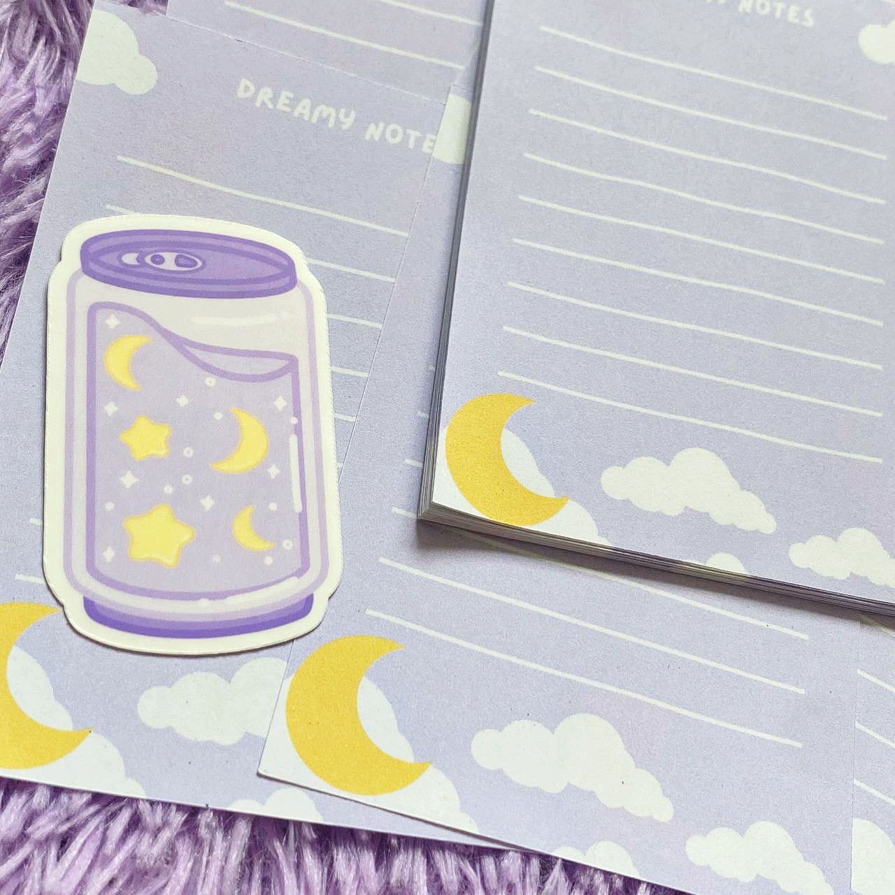 Dreamy Moon Pastel Kawaii Notepad | Stationery Gifts | Aesthetic Kawaii Memo Pad