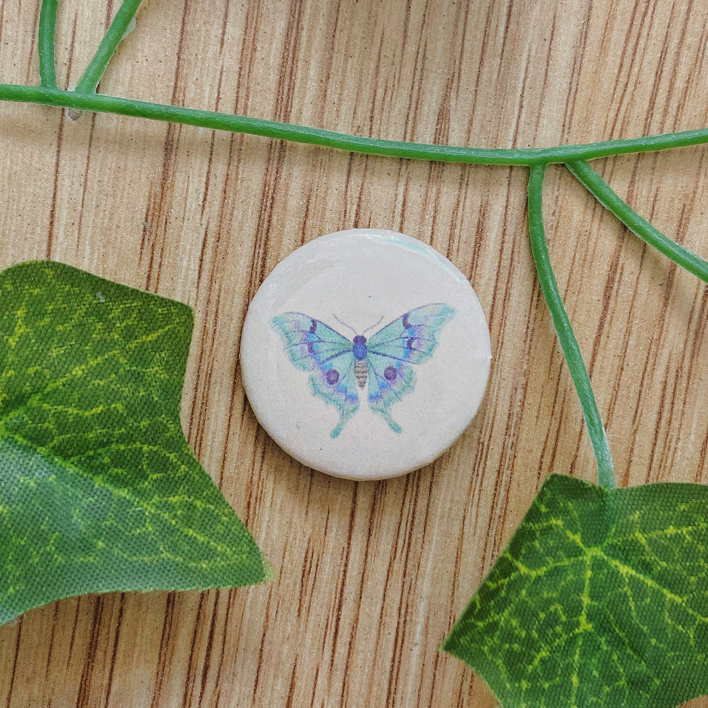Vintage Luna Moth Button Pin | 25 mm 1” Pinback Buttons | Insect Lapel Pins