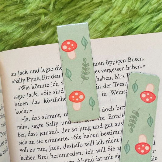 Magnetic Mushroom Leaf Bookmark | Kawaii Bookmarks | Cottagecore Bookmark
