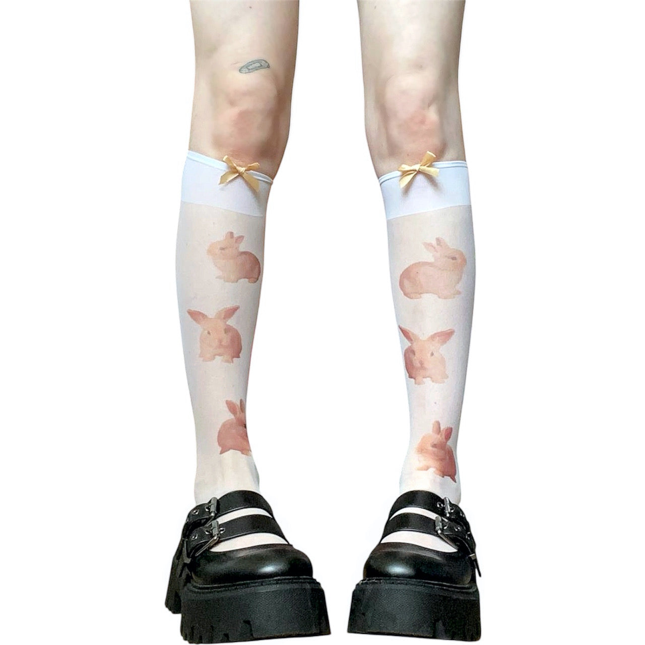 Coquette Fairycore Bunny Ribbon Stockings