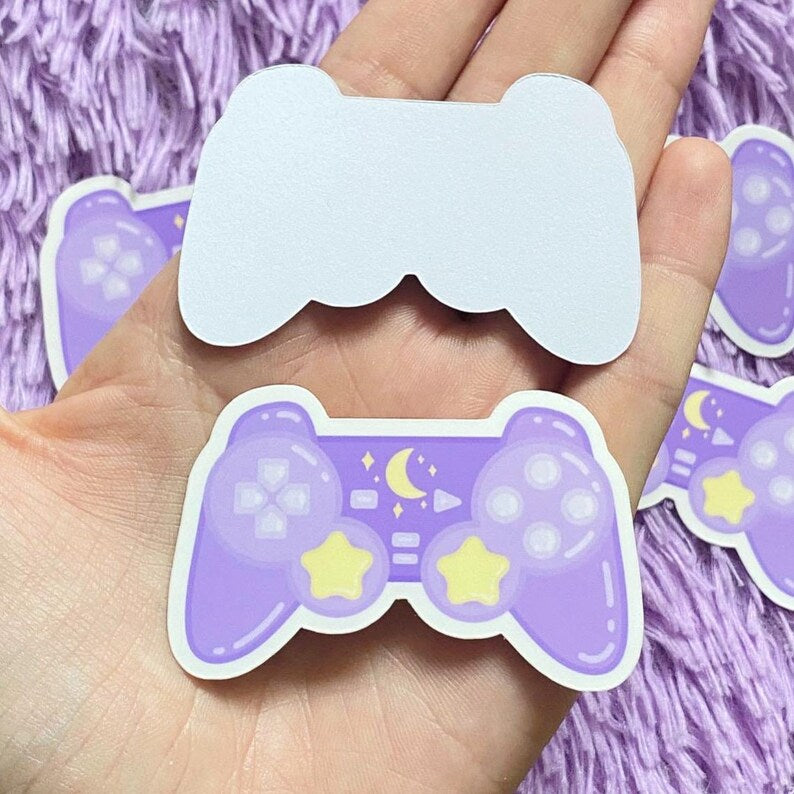 Aesthetic Lo-Fi Pastel Controller Sticker | Cute Kawaii Gaming Stickers | Waterproof Matte Vinyl Sticker